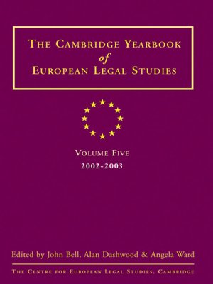 cover image of The Cambridge Yearbook of European Legal Studies, Volume 5